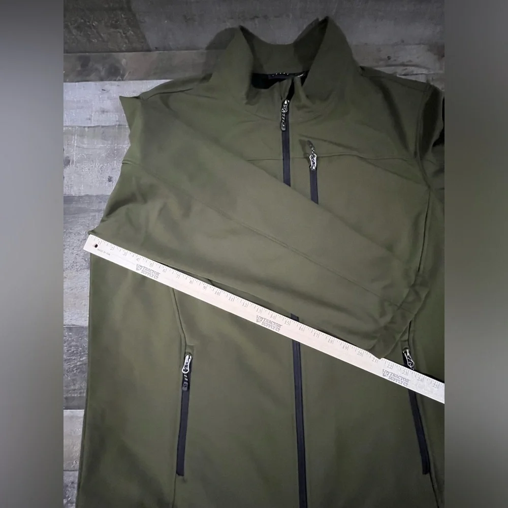 Swiss Tech Jacket Men’s 2XL Dark Green Full Zip Mock Neck Casual Pockets - Picture 4 of 8